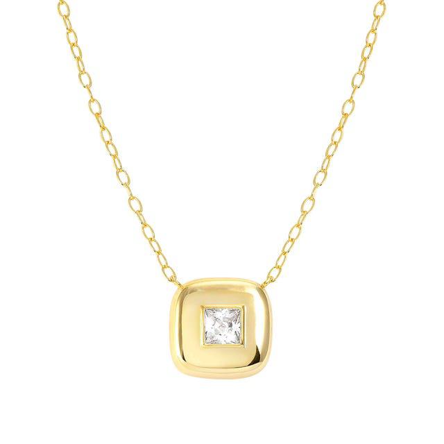 Nomination Domina Necklace, Square Pendant, Cubic Zirconia