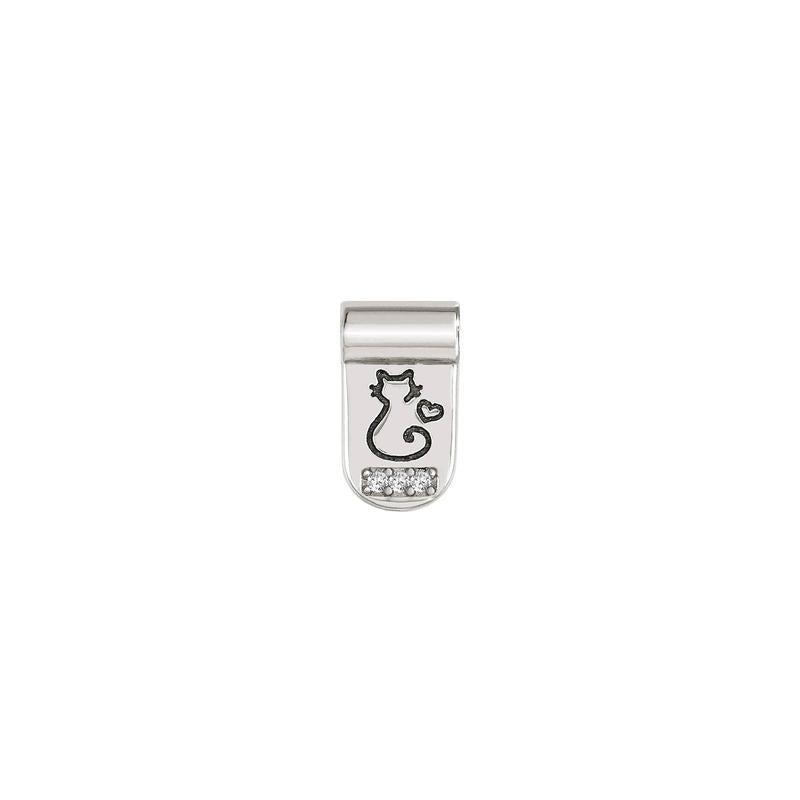 Nomination SeiMia Fuchsia Enamel & Cubic Zirconia Spacer Tube
