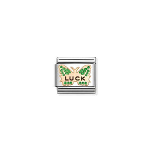 Nomination Charm Classic Link Green Butterfly Luck