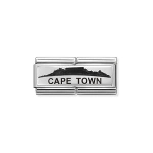 Nomination Composable Double Link Cape Town Table Mountain Skyline, Silver