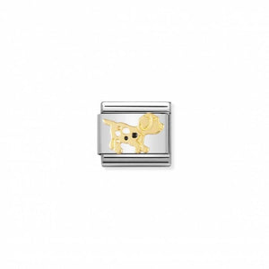 Nomination Composable Link Dog, 18K Gold & Enamel